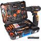 112pcs/set Cordless Electric Impact Wrench Drill Gun Ratchet Driver With 1 Battery