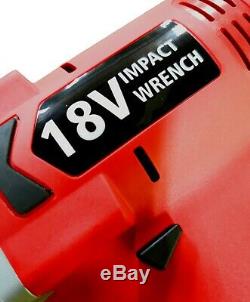 18V 1/2 Drive Cordless Impact Wrench Gun 850 N-M High Torque Industry Power