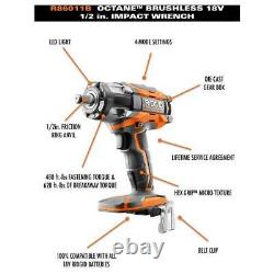 18V Cordless 3-Tool Combo Kit with Grease Gun, Impact Wrench, and Inflator