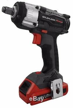 18v Brushless Cordless Impact Wrench Gun 1/2 With 2 Lithium Batteries & sockets