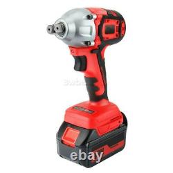 1/2 520Nm Heavy Duty Cordless Impact Wrench Driver Rattle Nut Gun+2 Battery