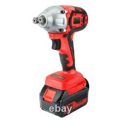 1/2 520Nm Heavy Duty Cordless Impact Wrench Driver Rattle Nut Gun With2 Battery