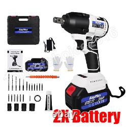 1/2'' Brushless Impact Wrench Rattle Cordless Gun Replacement With 1 or 2 Battery