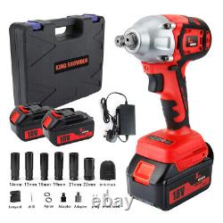 1/2 Cordless Impact Wrench Brushless Drive Nut Gun 520Nm & Battery/Sockets/Drill