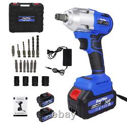 1/2 Electric Cordless Impact Wrench Drill Gun Driver Ratchet Drive + Battery UK