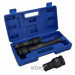 1in Drive Anvil Air Impact Wrench Gun 2200Nm 8 Sockets 24 38mm + Extensions