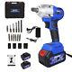 21v Electric Impact Wrench Driver Cordless Drill Bits Nut Gun With 1/2 Battery