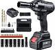21v Home Cordless Impact Wrenches 1/2 Impact Gun With Max Torque 420ft-lb(600nm)