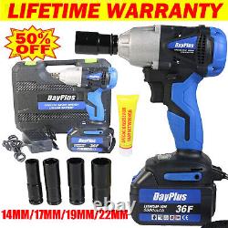 21V Torque Impact Wrench Cordless Brushless Nut Gun Replacement 420NM + Battery