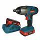 24v Li-ion Cordless Impact Wrench Gun 1/2'' Drive With 2 Twin Lithium Battery