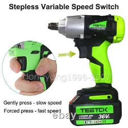2in1 Cordless Impact Wrench 1/2 1/4 Impact Driver Ratchet Rattle Nut Gun 21V
