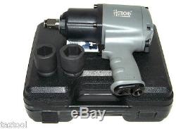 3/4 Drive Air Impact Wrench Twin Hammer 1250 ft/lb max 2 1 DR socket H D Gun