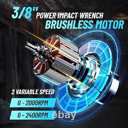 3/8 Cordless Impact Wrench 450N. M Torque 24.0Ah Battery Power Car Impact Gun