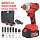 400nm Brushless Impact Wrench 1/2 In Cordless Driver 2 Battery Ratchet Nut Gun
