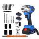 420nm 1/2 Cordless Electric Impact Wrench Drill Gun Ratchet Driver With Battery