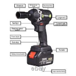 4300RPM Cordless Brushless Impact Wrench Torque Gun Electric Rachet With Battery
