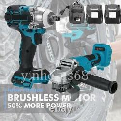 520N. M 125mm Electric Impact Wrench Gun Driver Brushless Cordless Angle Grinder