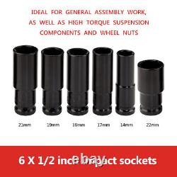 520Nm Brushless Impact Wrench 1/2 Cordless Drill Ratchet Nut Gun Kit & 2 Battery