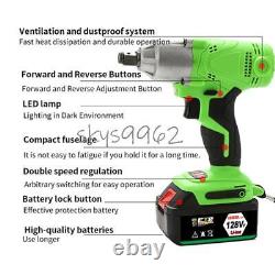 520Nm Cordless Impact Wrench 1/2 Driver Electric Ratchet Rattle Nut Gun & Case