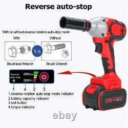 520Nm Heavy Duty Impact Wrench Electric 1/2 Gun Driver Lithium-Ion Nut Cordless