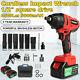 650nm 1/2 Cordless Brushless Impact Wrench Gun Driver 18v With 2 Battery, Charger