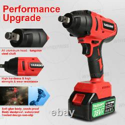 YASSIMY Cordless Impact Wrench 1/2 Square 650Nm Impact Drive with 5.0Ah 18V Lithium-Ion Battery Socket Set 14mm 17mm 18mm 19mm 21mm 22mm and Carry Box 