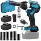 700nm Cordless Impact Wrench 1/2 Driver Ratchet Nut Gun And Battery 2600mah Hot