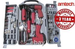 77pc Air Tool Kit Impact Gun Grinder Wrench Hammer Chisel Compressor Die Storage