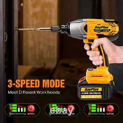 800Nm 1/2 Cordless Electric Impact Wrench Drill Gun Ratchet Driver 1/2 Battery