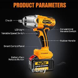 800Nm 1/2 Cordless Electric Impact Wrench Drill Gun Ratchet Driver with Battery