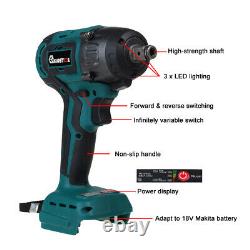 800Nm Cordless Impact Wrench 1/2 Impact Driver Ratchet Nut Gun with