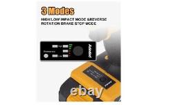 Adedad Cordless Impact Wrench 1/2 inch, 20V Brushless Impact Gun with Battery an