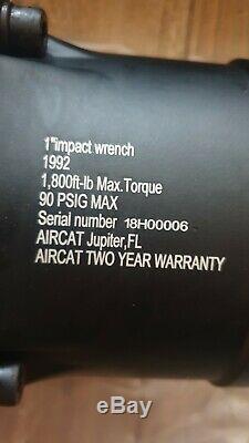 Air Impact Wrench Gun 1 Square Drive AIRCAT 1992 HGV Commercial Workshop