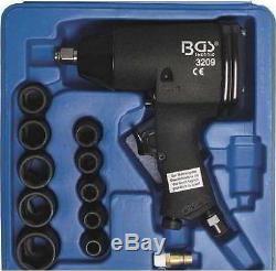 BGS Germany 1/2dr Air Impact Wrench Driver Rattle Gun Socket Set 366Nm 270FT/LB