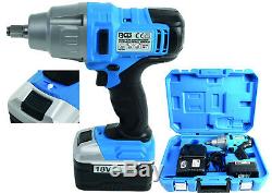 BGS Germany Cordless Battery Impact Driver Wrench Rattle Gun 1/2 520Nm 380ft/lb