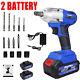 Brushless Cordless Impact Wrench Car Repair Wheel Nut Gun Drill Battery Charger
