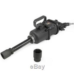 Commercial 1 Air Impact Wrench Gun Long Shank Truck with 2 Sockets Carrying Case