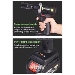 Cordless Brushless Impact Wrench Torque Gun Electric Rachet With Li-ion Battery
