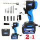Cordless Electric Impact Wrench 21v 420nm Gun 1/2'' Driver Drill Tool With Battery