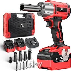 Cordless Impact Wrench 1/2 480Ft-lbs(650Nm) Brushless 1/2 Impact Gun with 2x 4.0