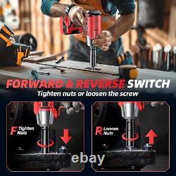 Cordless Impact Wrench 1/2 480Ft-lbs(650Nm) Brushless 1/2 Impact Gun with 2x 4.0