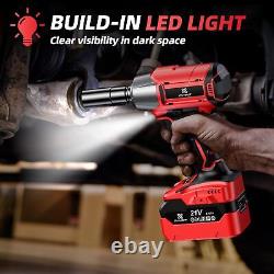 Cordless Impact Wrench 1/2 480Ft-lbs(650Nm) Brushless 1/2 Impact Gun with 2x 4.0