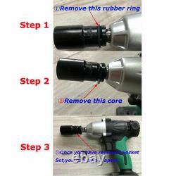 Cordless Impact Wrench 1/2 Drive Ratchet Rattle Nut Gun 2 X Li-ion Battery+Case