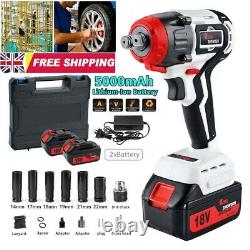 Cordless Impact Wrench 1/2 Driver Ratchet Rattle Nut Gun+Battery Automatic Tool