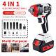 Cordless Impact Wrench 1/2 Driver Ratchet Rattle Nut Gun+battery Automatic Tool