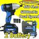 Cordless Impact Wrench 2300rpm + Batteries Driver 420nm Electric Rattle Nut Gun