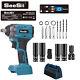 Cordless Impact Wrench 260 Ft-lbs 1/2 Impact Gun Driver Kit With 2 X 4.0 Battery