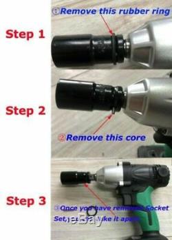 Cordless Impact Wrench 6.0A Li-ion Impact Drive Ratchet Rattle Nut Gun 4 Sockets
