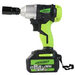 Cordless Impact Wrench Gun 1/2 Drive Reversible 1 Battery Fast Charger 460Nm