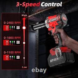 Cordless Impact Wrench Gun 3/8 Brushless Max Torque 330Ft-lbs(450N. M) with24.0Ah